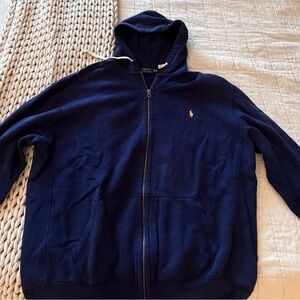 Ralph Lauren Men's Deep Blue Zip-Up Sweater